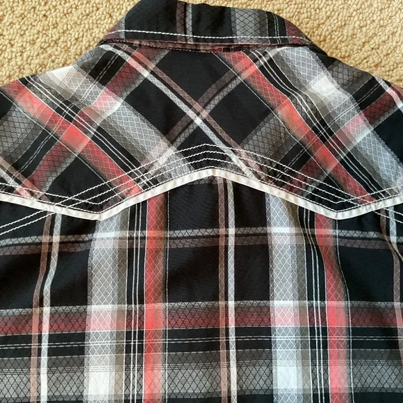 Men’s  BKE Standard Fit Snap Front Short Sleeve Western Shirt Size Medium - Picture 5 of 7